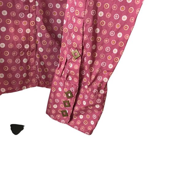 Ariat Western Inspired Pink Button Down Shirt With Snaps Size M - Picture 5 of 9